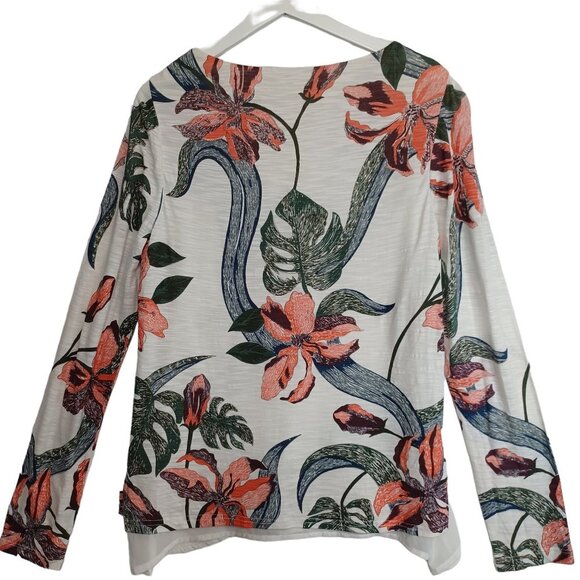 Soft Surroundings Floral Sequin Tunic Multicolor Petal Appeal Blouse Size Medium - Picture 3 of 9